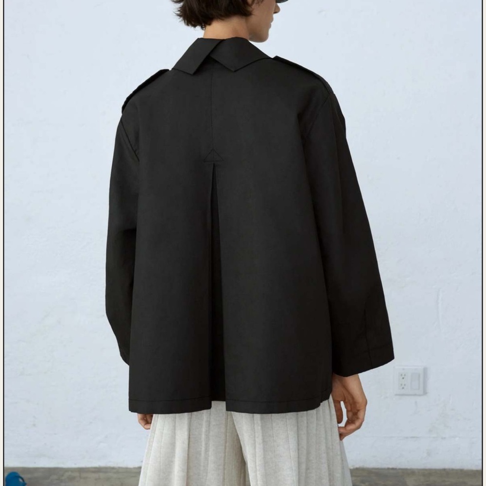 Cordera Black Utility Trench Jacket